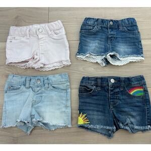 Cat & Jack Baby Girl 12 Month Denim Short Bundle